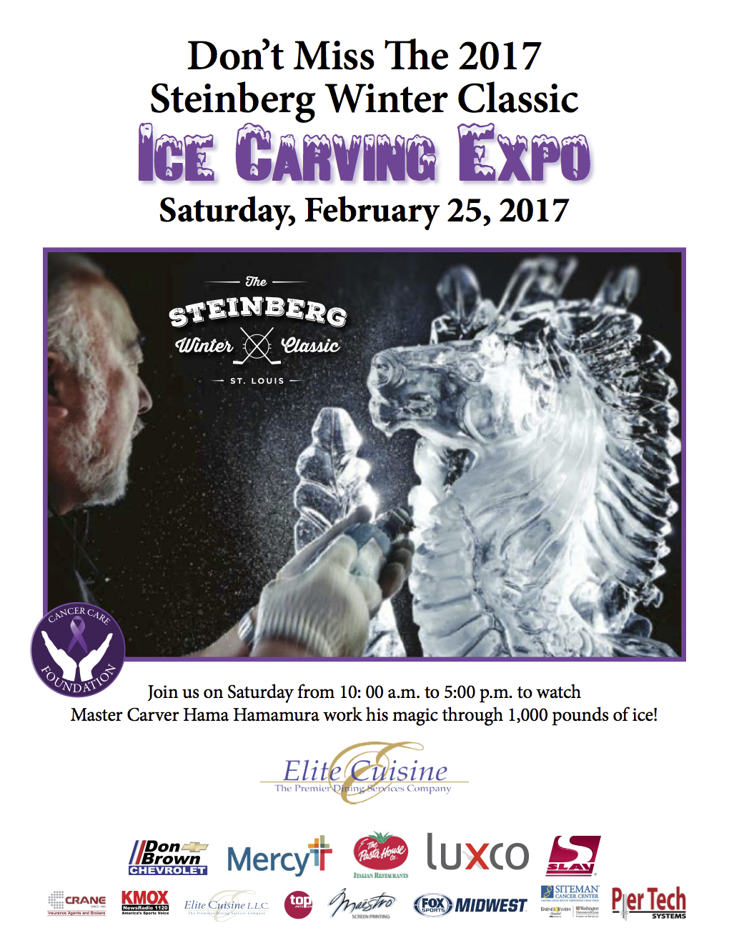 Ice Carving Expo at the Steinberg Winter Classic